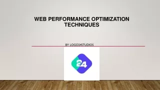 Web performance optimization  techniques