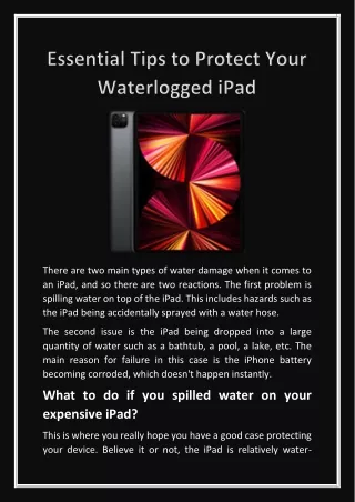 there are two main types of water damage when