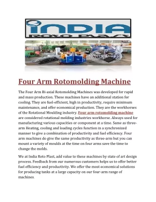 four arm rotomolding machine