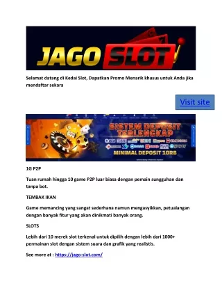 selamat datang di kedai slot dapatkan promo