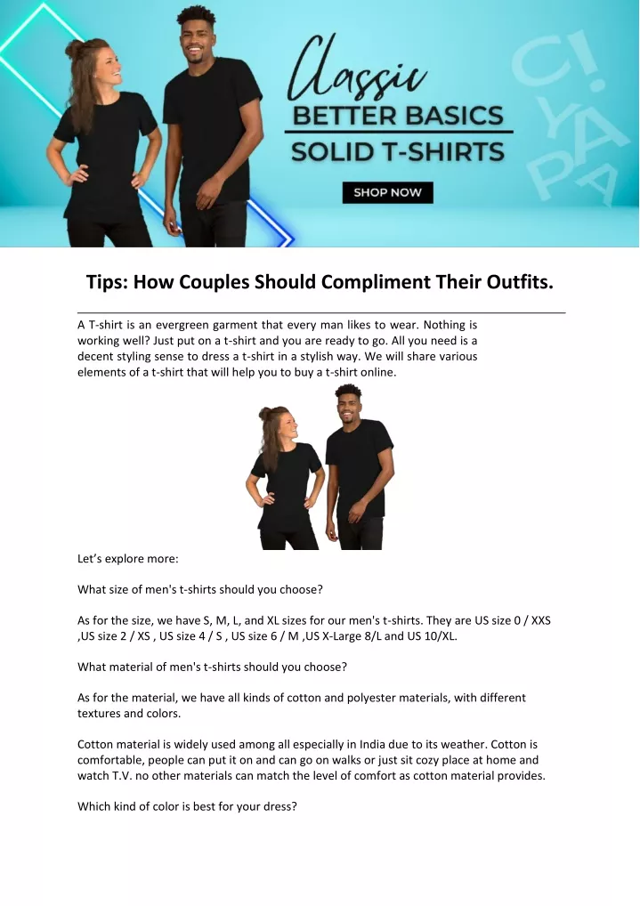 tips how couples should compliment their outfits