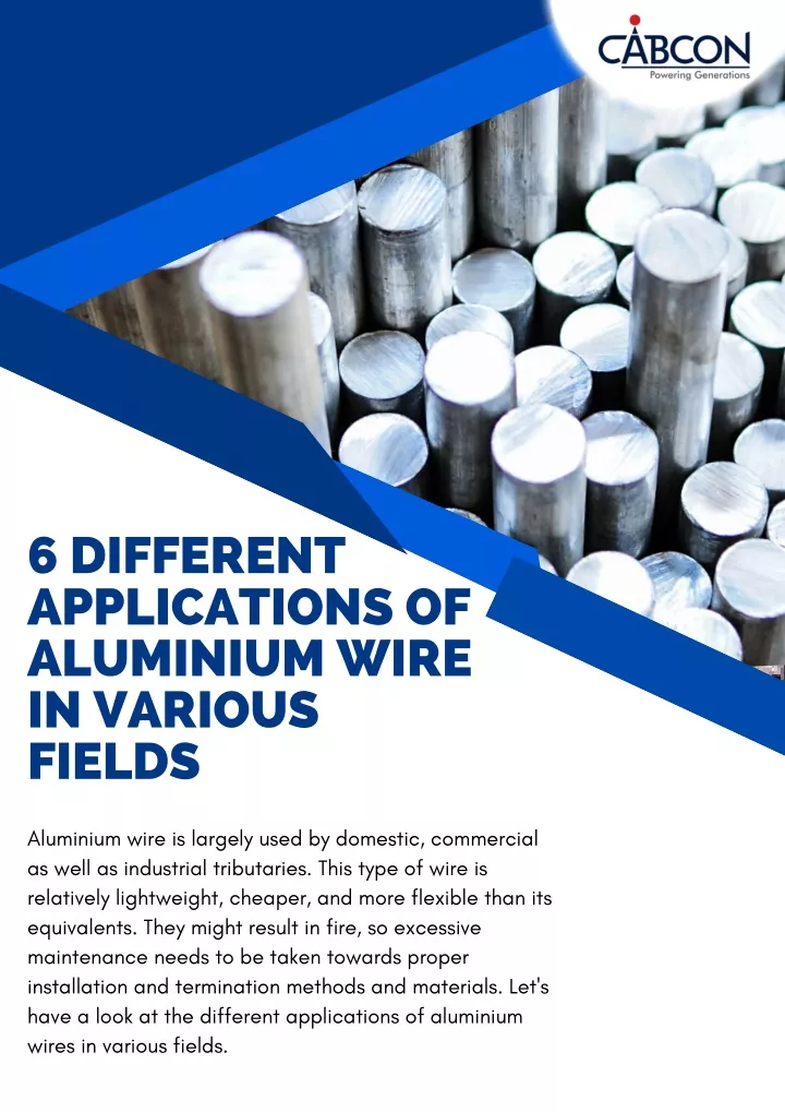 6 different applications of aluminium wire