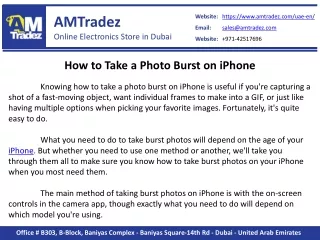 How to Take a Photo Burst on iPhone - AMTradez