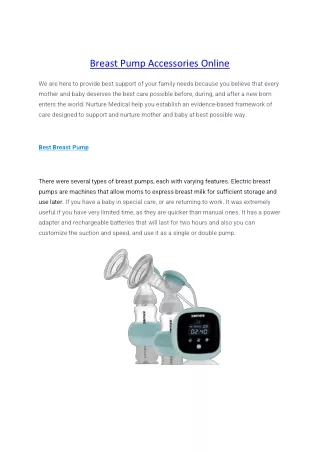 PPT - Breast Pump Accessories Online PowerPoint Presentation, free ...