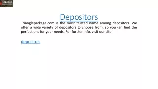 depositors