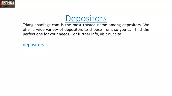 depositors
