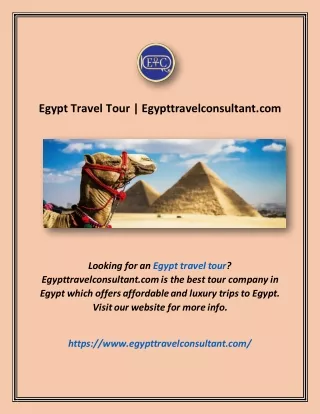 Egypt Travel Tour | Egypttravelconsultant.com