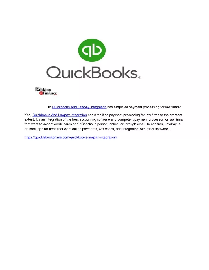 do quickbooks and lawpay integration