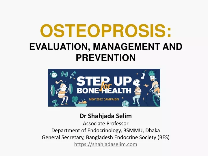 osteoprosis evaluation management and prevention