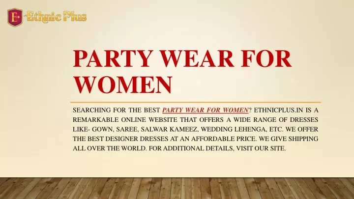 party wear for women