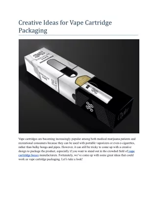 Creative ideas for vape cartridge packaging.docx