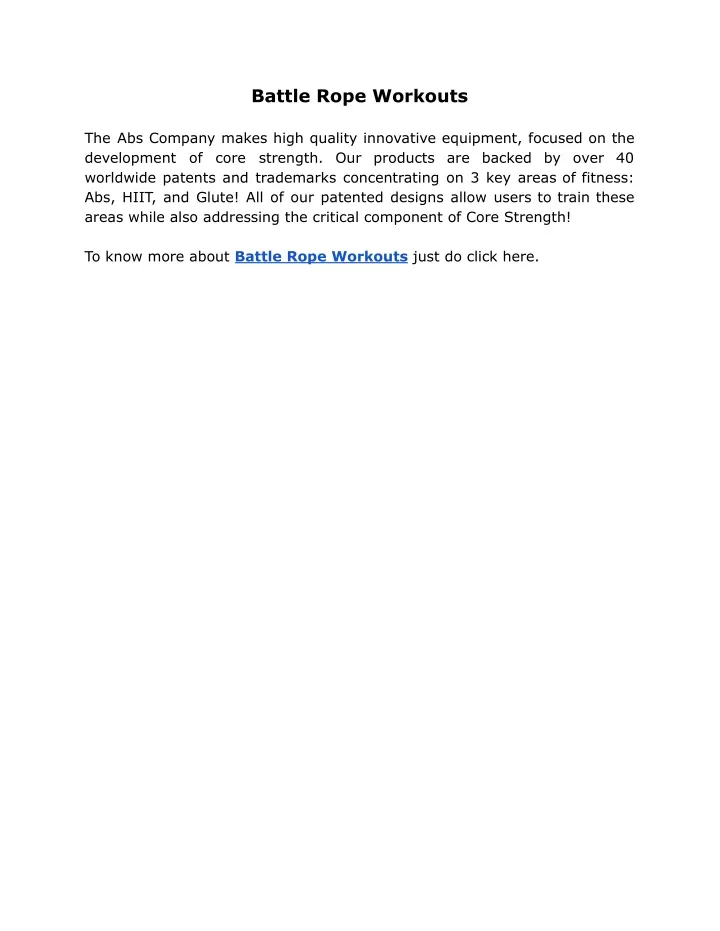 PPT - Battle Rope Workouts PowerPoint Presentation, free download - ID:11695580