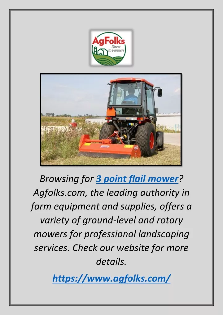 browsing for 3 point flail mower agfolks