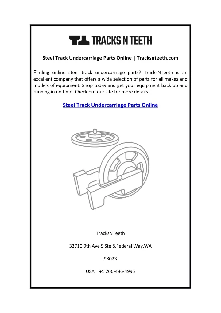 steel track undercarriage parts online