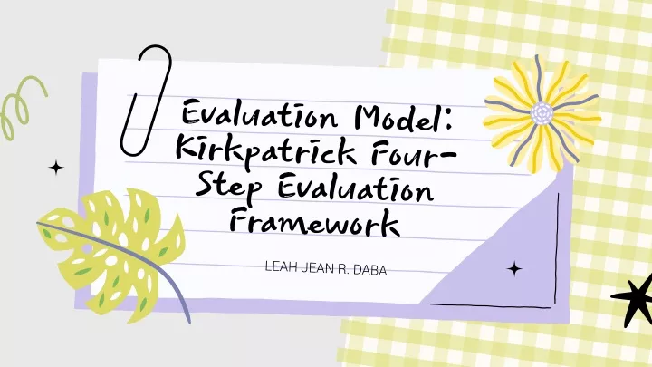 evaluation model kirkpatrick four step evaluation