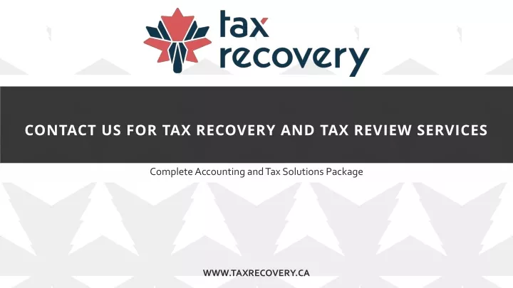 contact us for tax recovery and tax review