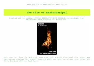 Read The Fire of Asshurbanipal Read Online