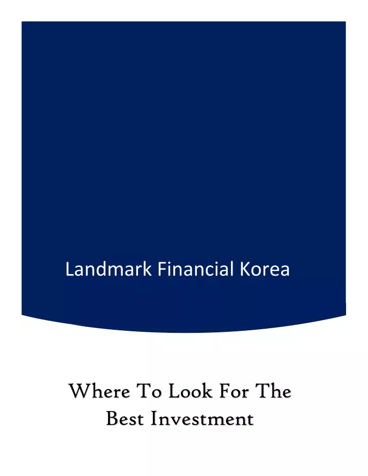 landmark financial korea