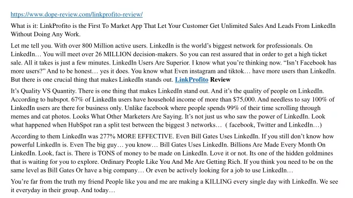 https www dope review com linkprofito review what