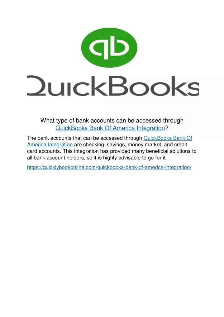 what type of bank accounts can be accessed