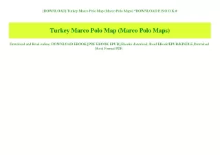 [DOWNLOAD] Turkey Marco Polo Map (Marco Polo Maps) ^DOWNLOAD E.B.O.O.K.#
