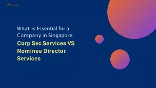 Importance of Corp Sec Services or Nominee Director Services?