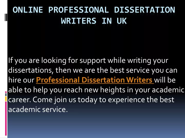 online professional dissertation writers in uk