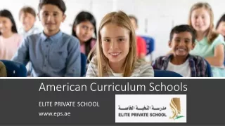 american curriculum schools