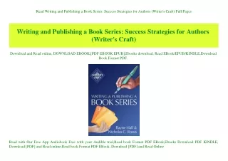 Read Writing and Publishing a Book Series Success Strategies for Authors (Writer's Craft) Full Pages