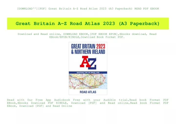 download pdf great britain a z road atlas 2023