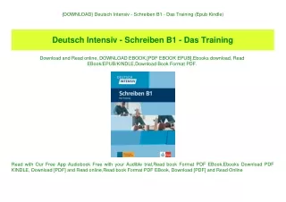 {DOWNLOAD} Deutsch Intensiv - Schreiben B1 - Das Training (Epub Kindle)