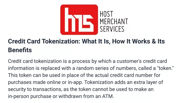 credit card tokenization what it is how it works