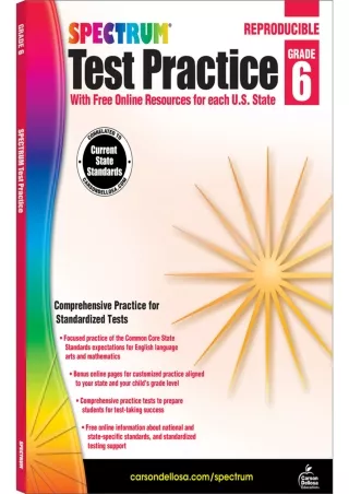 Spectrum Test Practice 6th Grade Workbooks All Subjects Math Language Arts