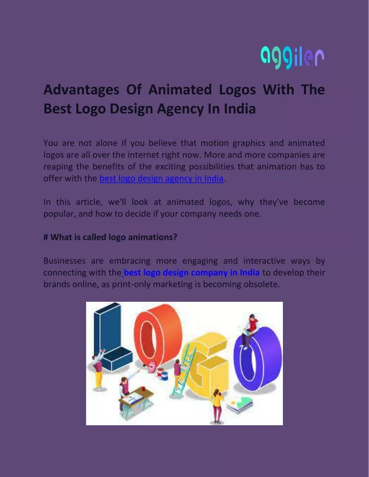 advantages of animated logos with the best logo