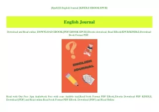 [Epub]$$ English Journal [KINDLE EBOOK EPUB]