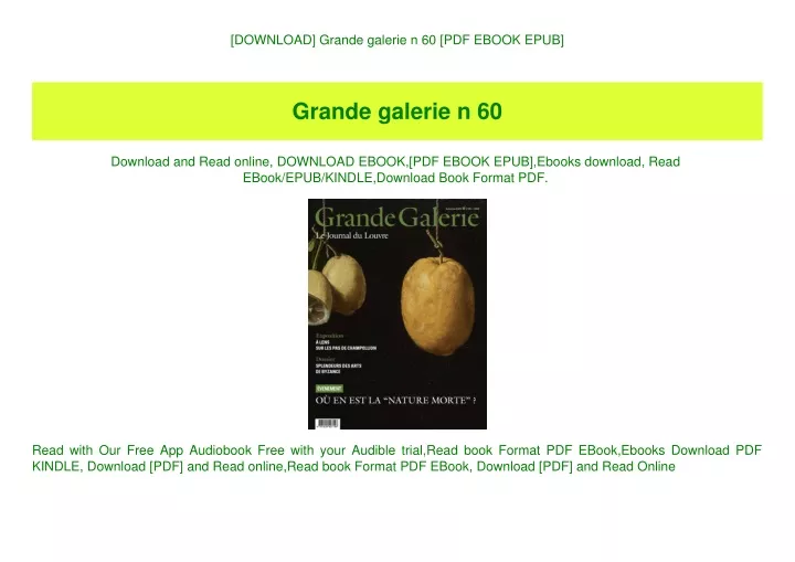 download grande galerie n 60 pdf ebook epub