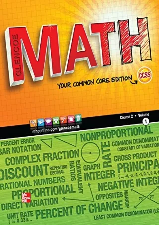 Glencoe Math Course 2 Vol 1 Your Common Core Edition Student Edition