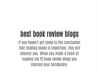 best book review blogs