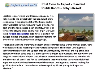 Montego Bay Airport Beach Hotel - Jamaican Adventure