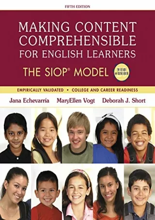 Making Content Comprehensible for English Learners The SIOP Model SIOP Series