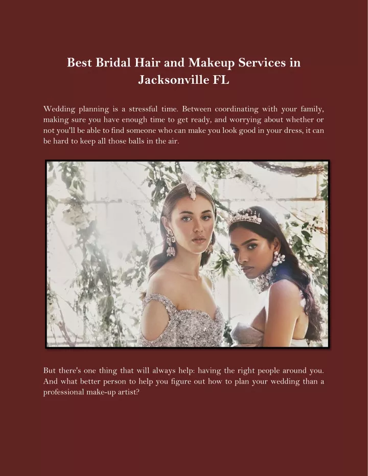 best bridal hair and makeup services