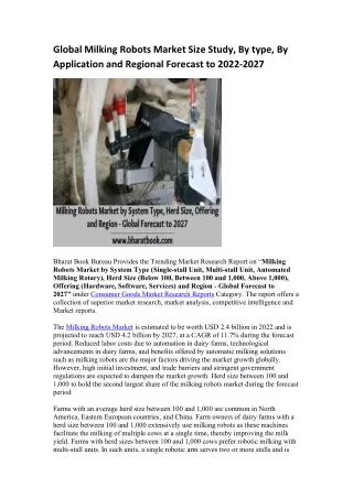 global milking robots market size study by type