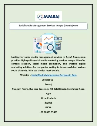 Social Media Management Services in Agra | Awaraj.com
