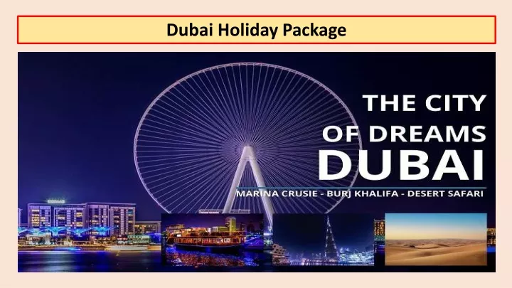 dubai holiday package