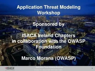 application threat modeling workshop sponsored