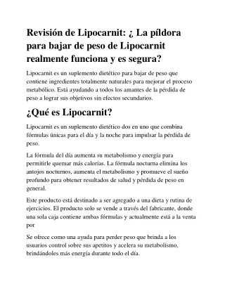 Lipocarnit