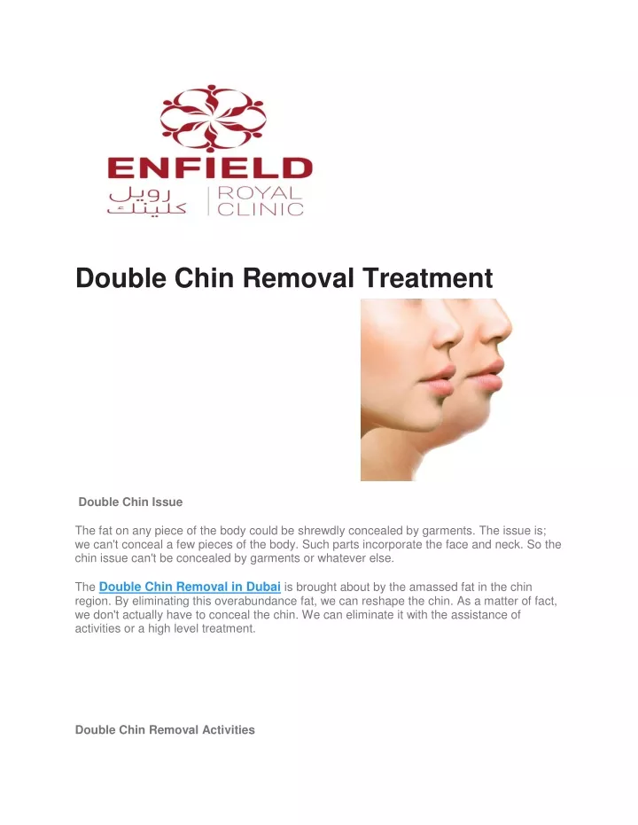 double chin removal treatment
