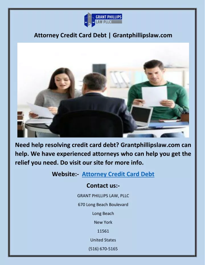 attorney credit card debt grantphillipslaw com
