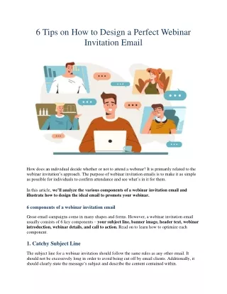 6 tips on how to design a perfect webinar