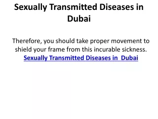 Sexually Transmitted Diseases in  Dubai